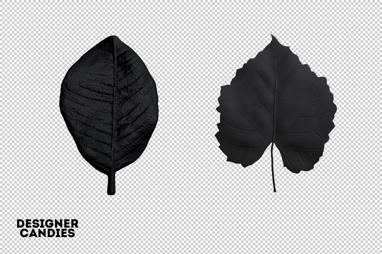 Black Leaf Clipart PNG