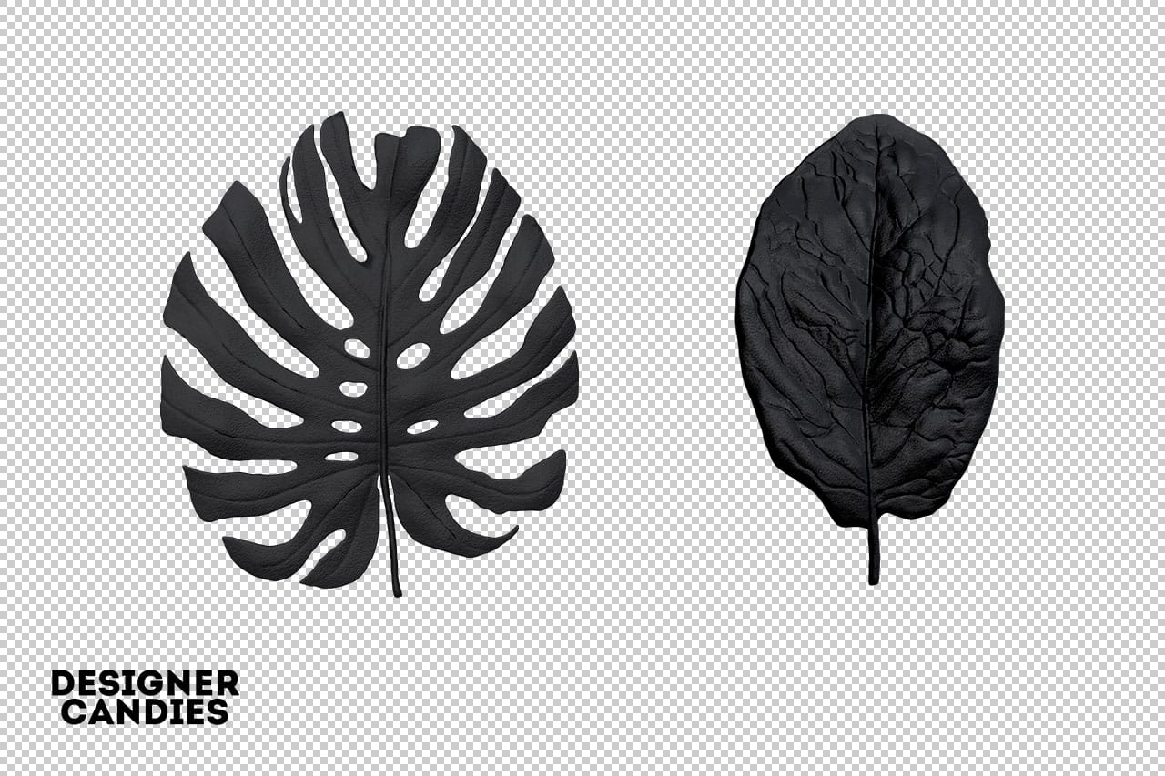 Black Leaf Clipart PNG
