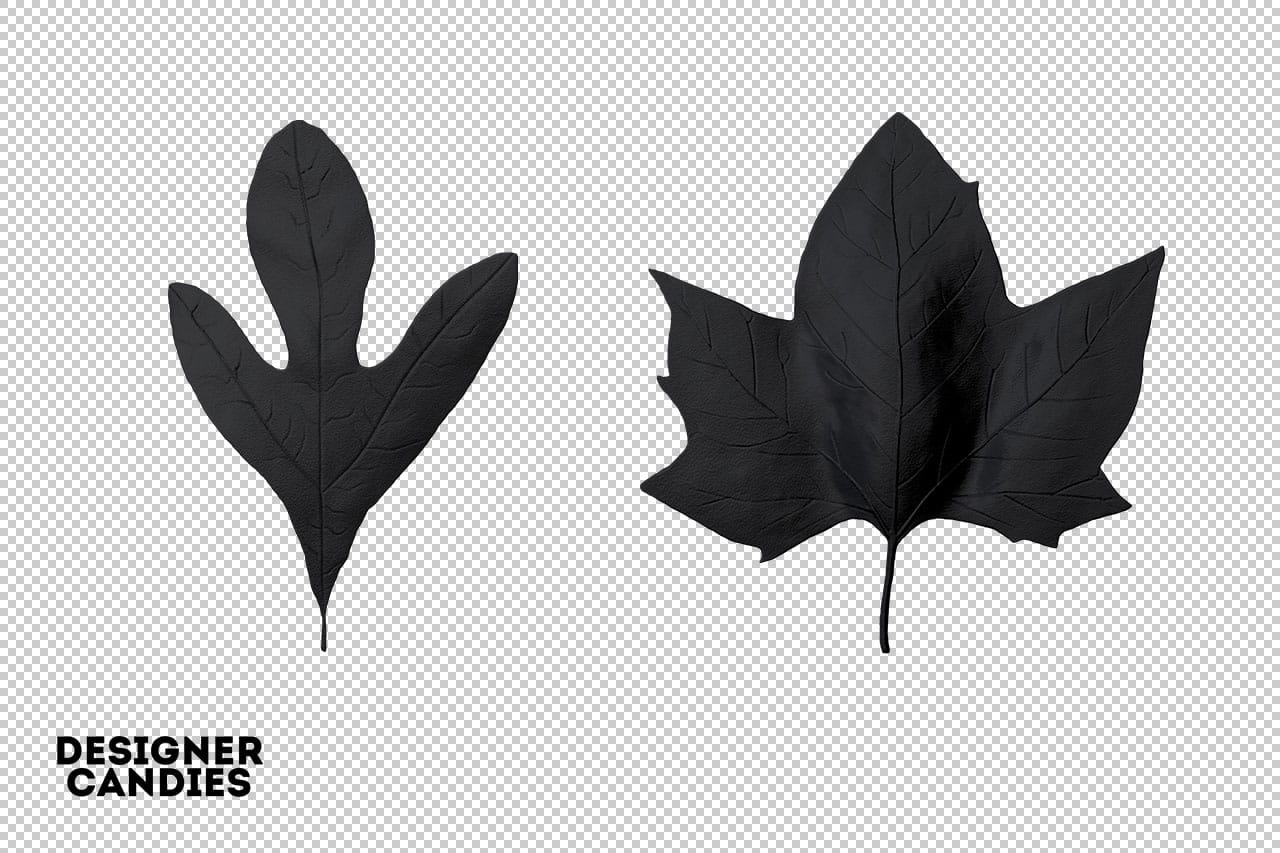 Black Leaf Clipart PNG