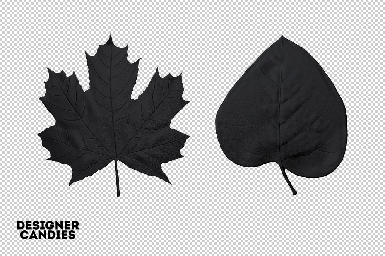 Black Leaf Clipart PNG