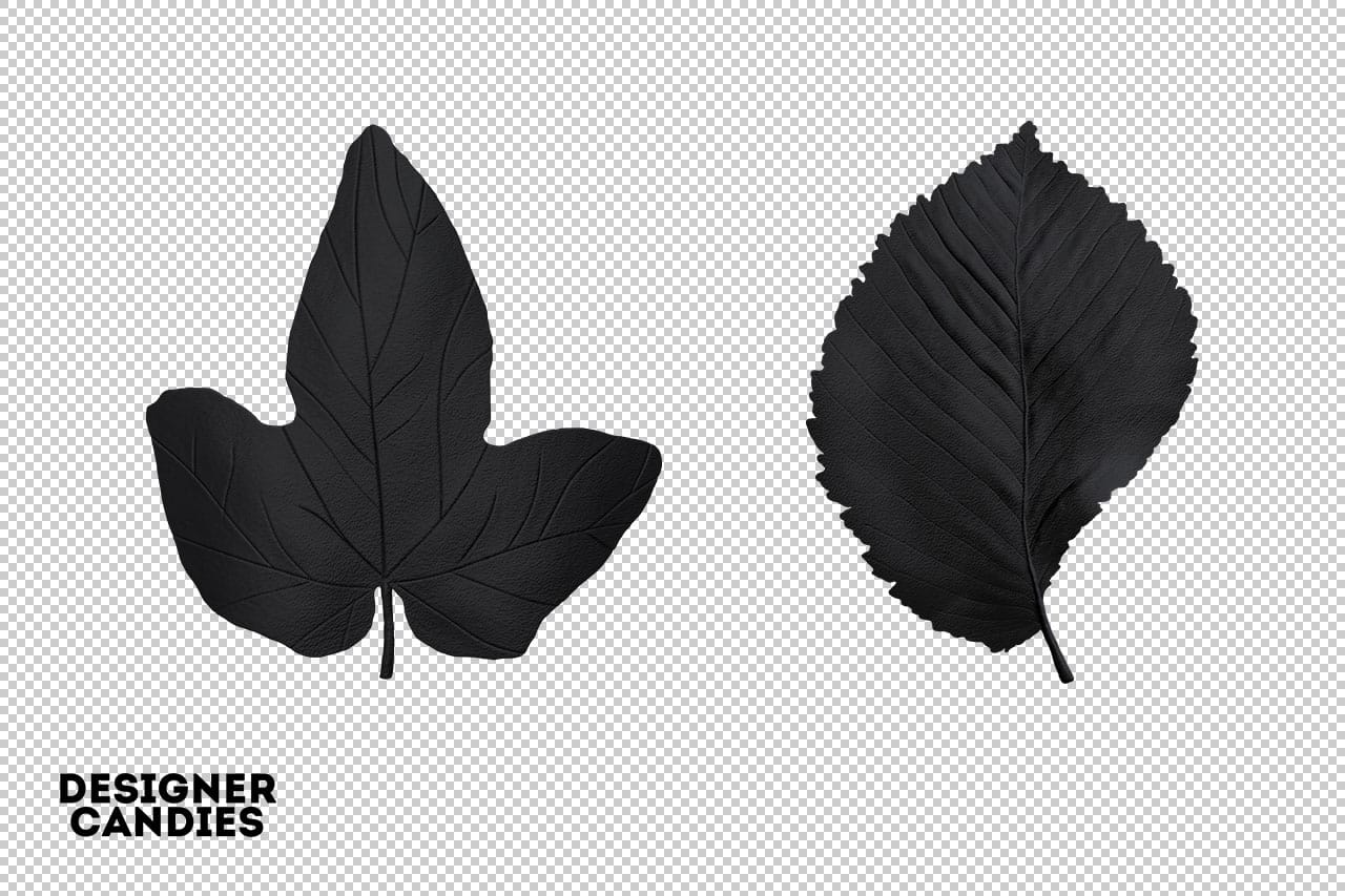Black Leaf Clipart PNG