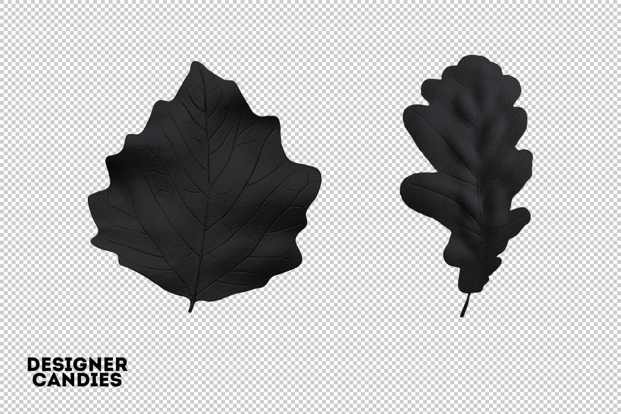 Black Leaf Clipart PNG