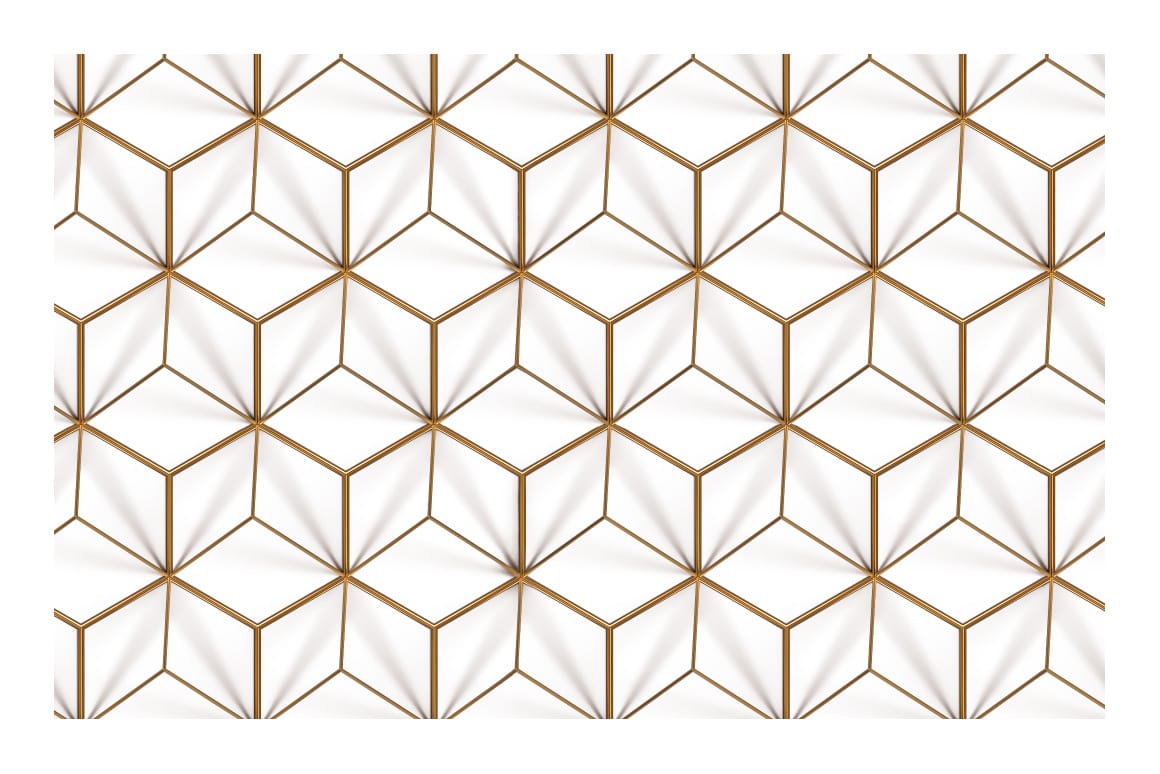 3D Gold Geometric Pattern