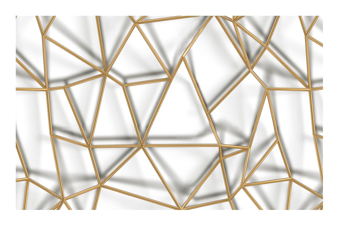 3D Gold Geometric Pattern