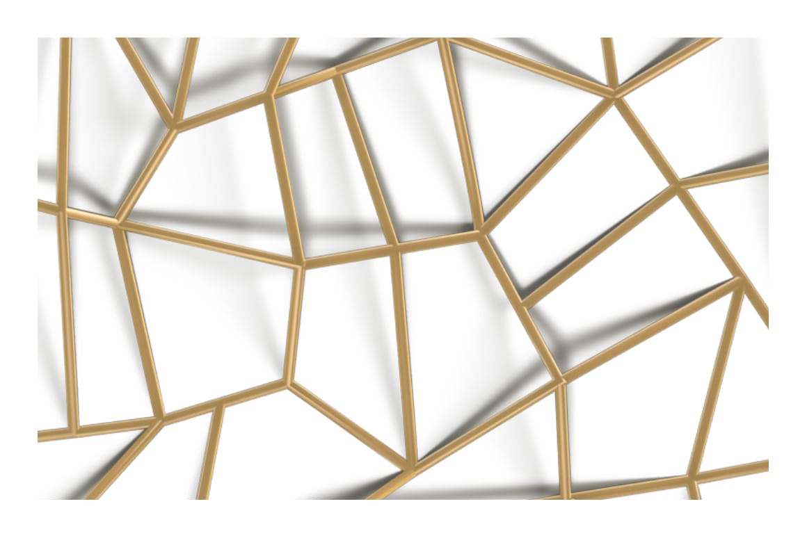 3D Gold Geometric Pattern