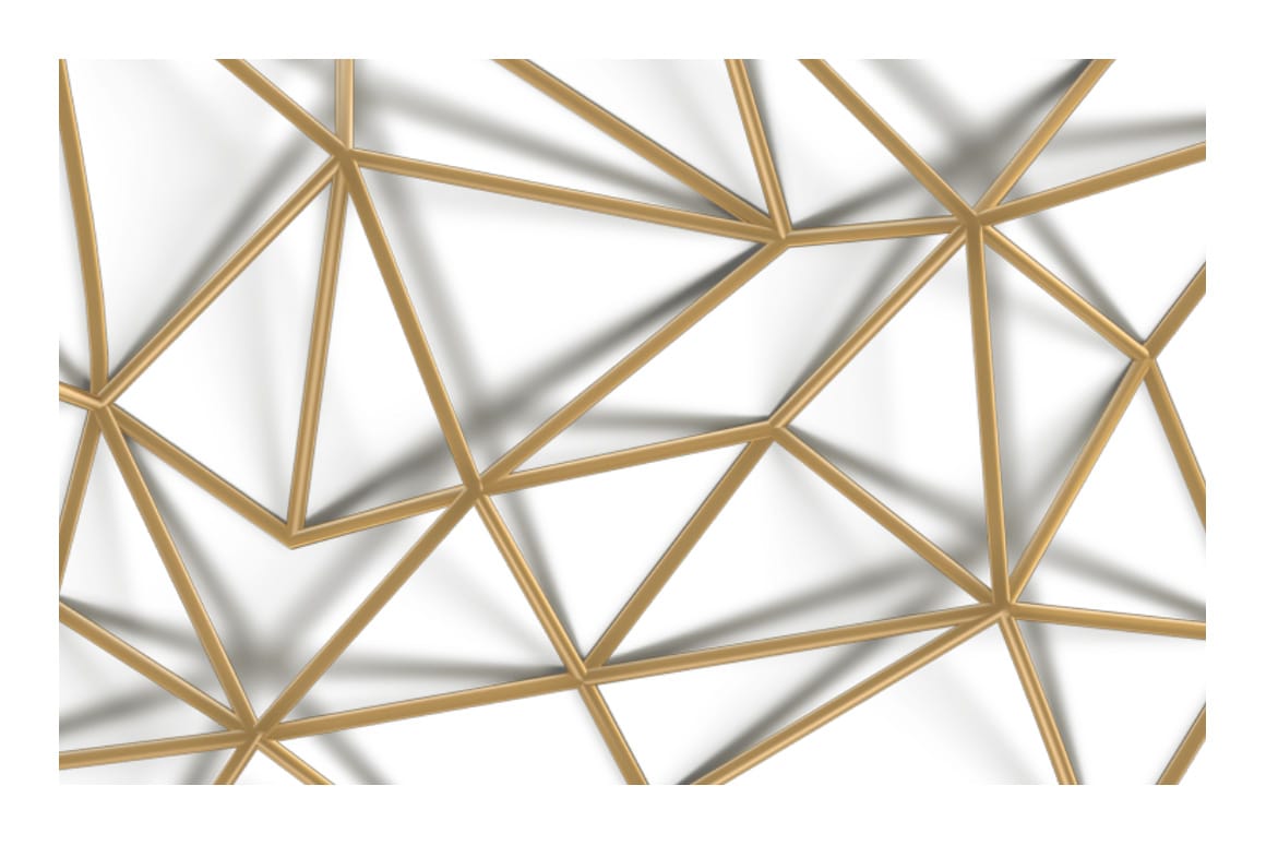 3D Gold Geometric Pattern