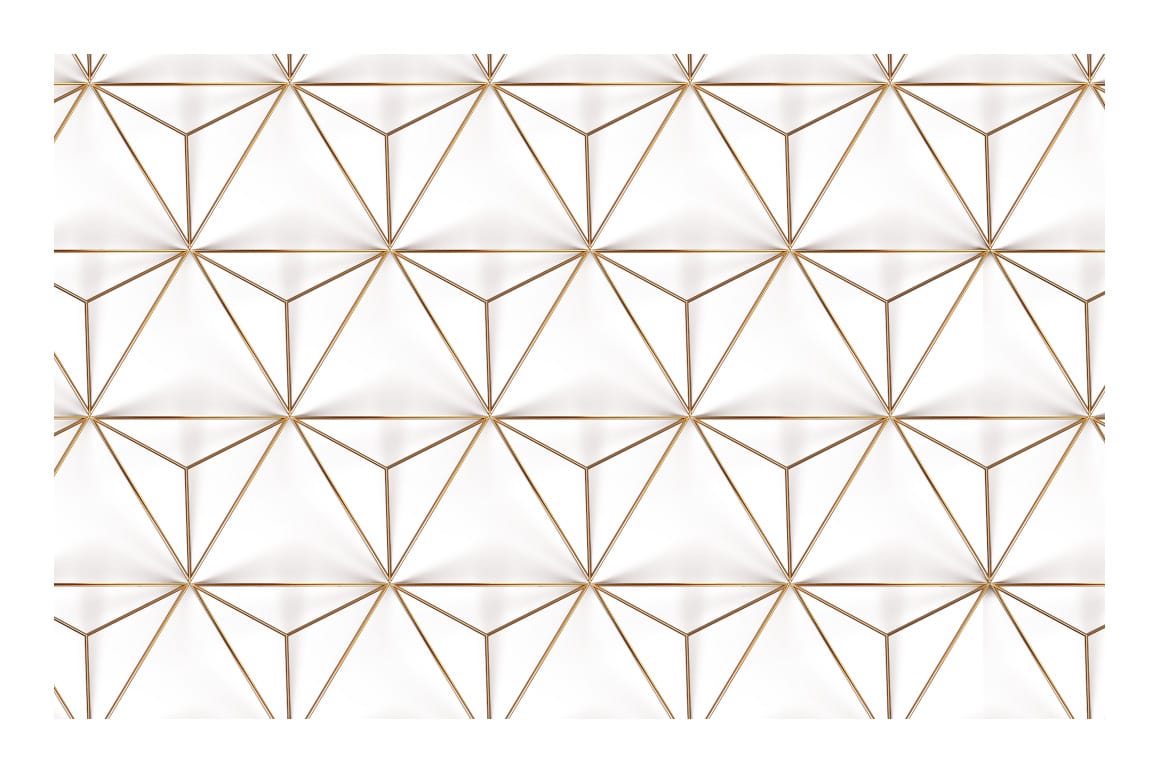 3D Gold Geometric Pattern