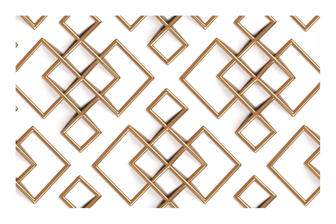 3D Gold Geometric Pattern