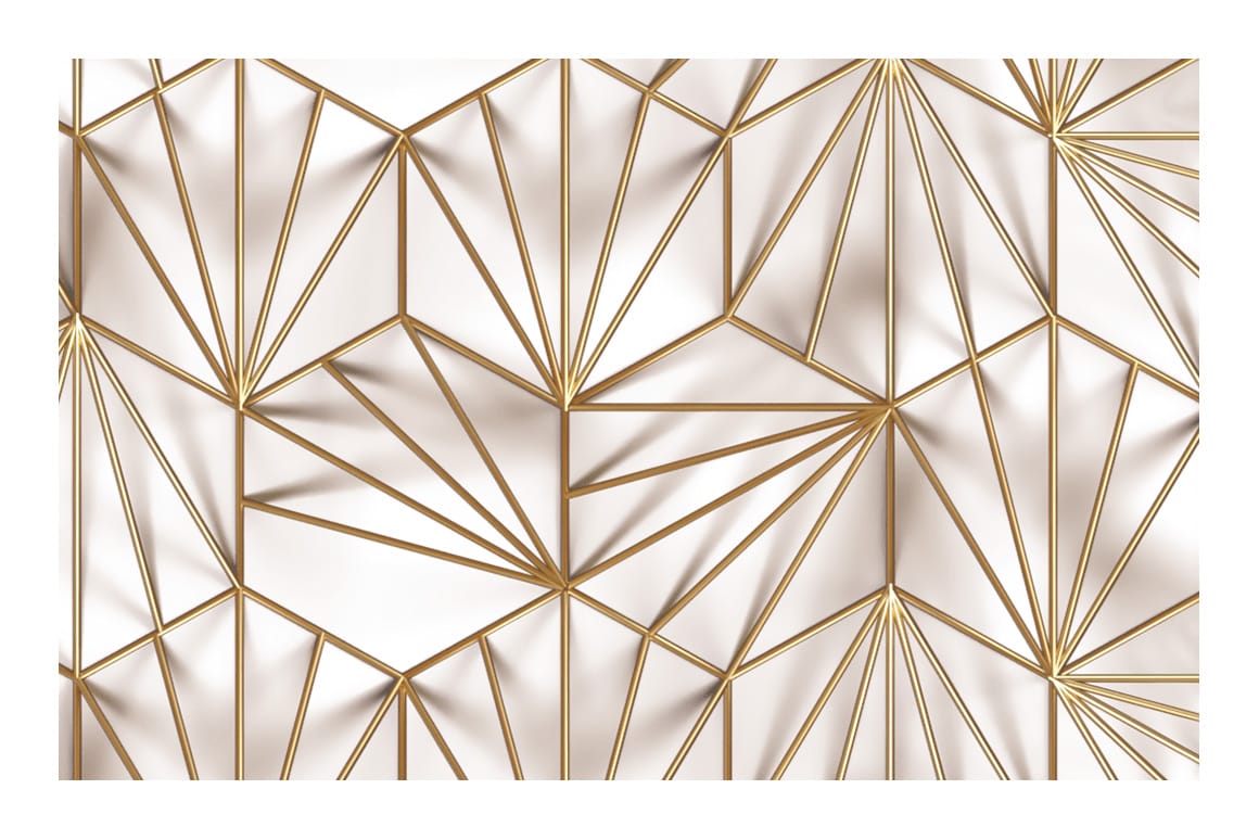 3D Gold Geometric Pattern