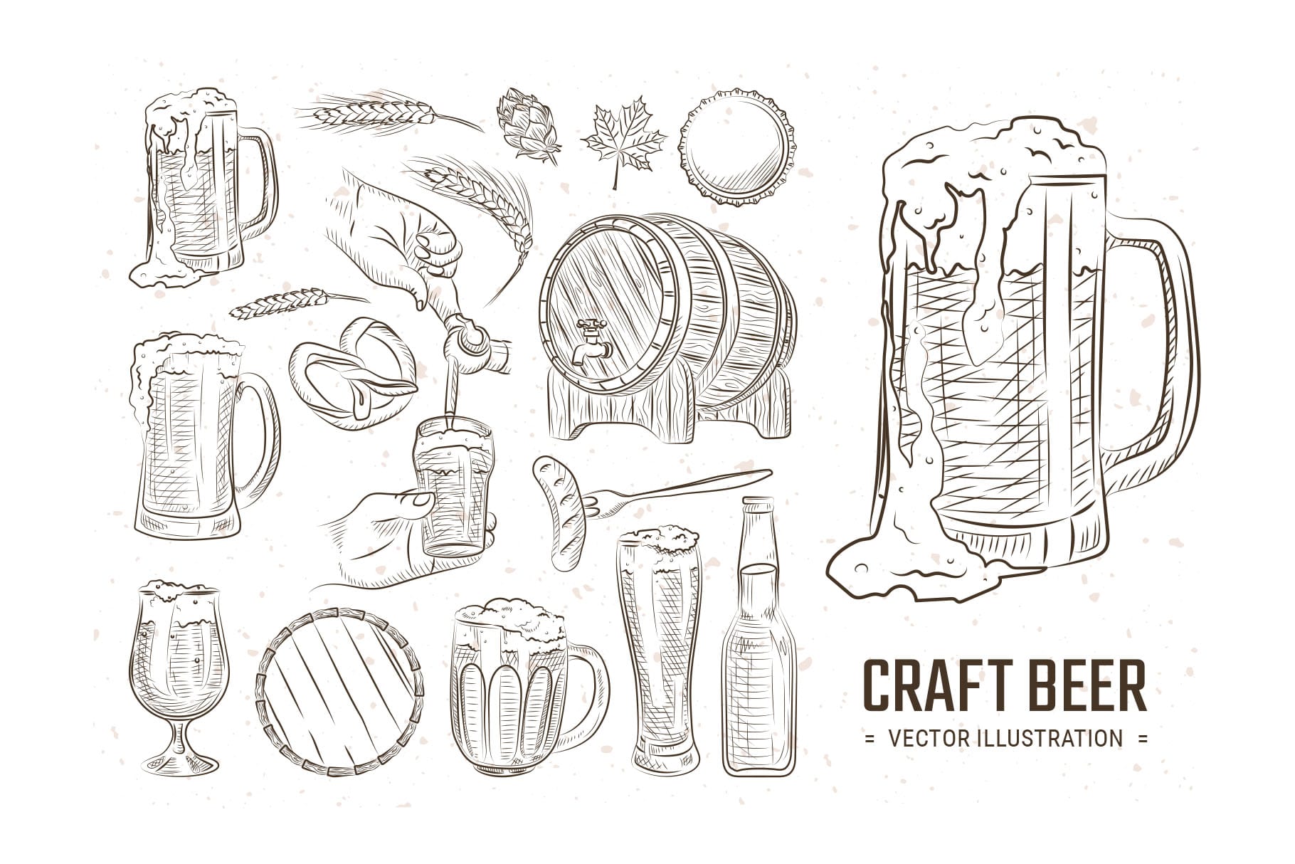 Beer Vector Line Illustrations