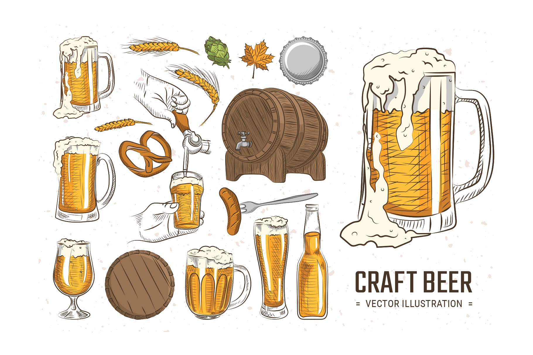 Cartoon Beer Illustrations in PSD & Vector