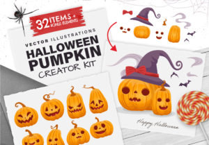 Halloween Pumpkin Vector Creator Kit