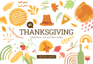 Thanksgiving Illustrations & Graphics Pack