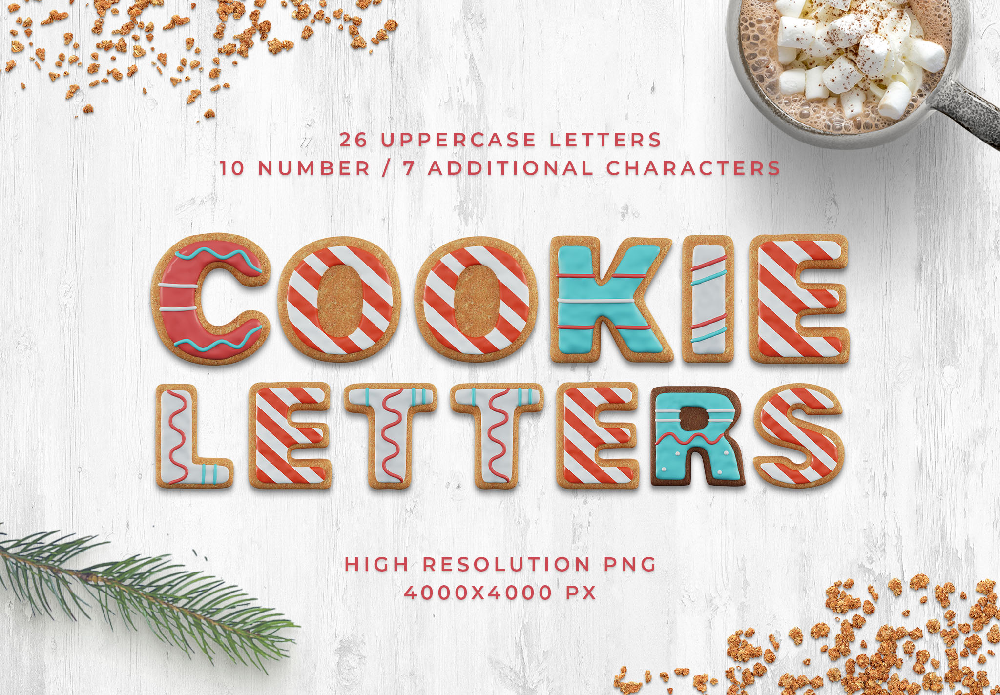 Christmas Cookie 3D Text Pack