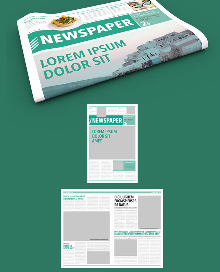 Green Newspaper Layout