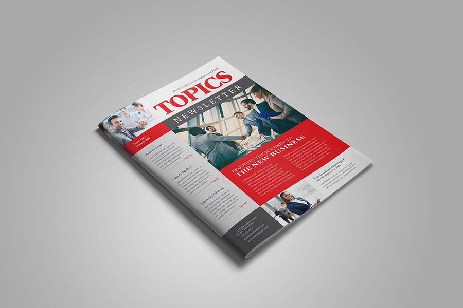 Business Newsletter Template Design