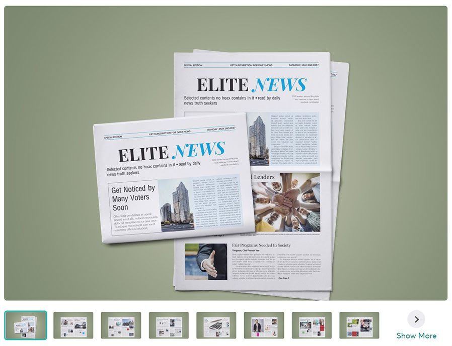 Newspaper Elite InDesign Template