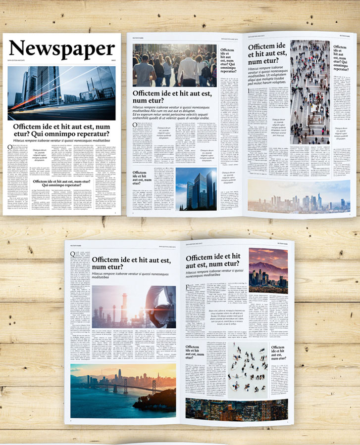 Old and Classic Tabloid Newspaper Layout