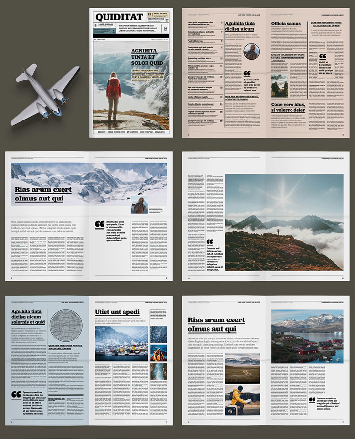 Outdoor and Travel News Layout
