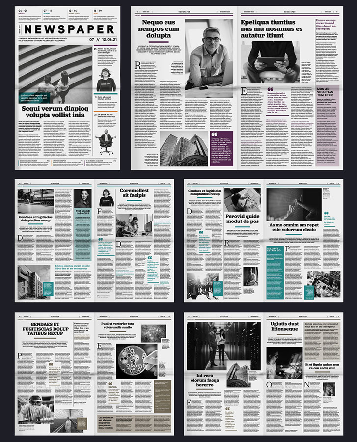 Tabloid Newspaper Layout Template