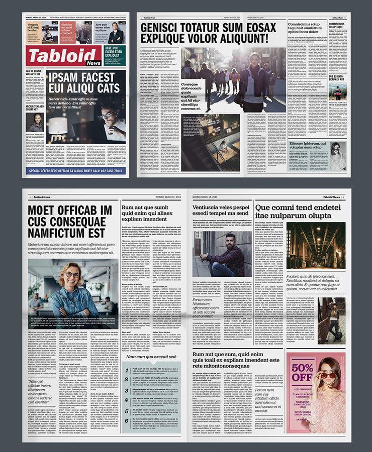 Tabloid Newspaper Layout
