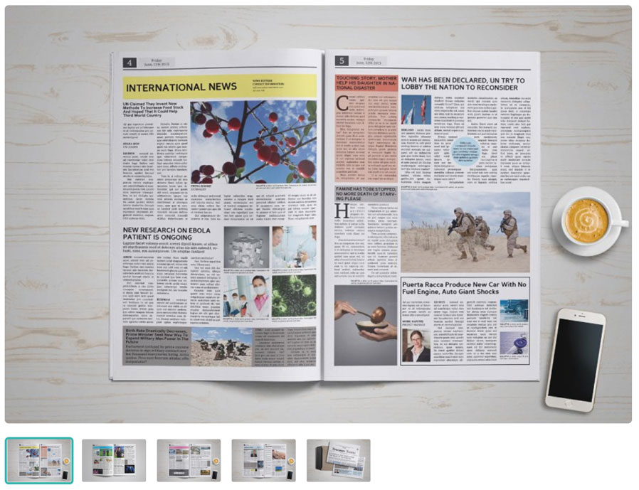 Contemporary Design Newspaper Template