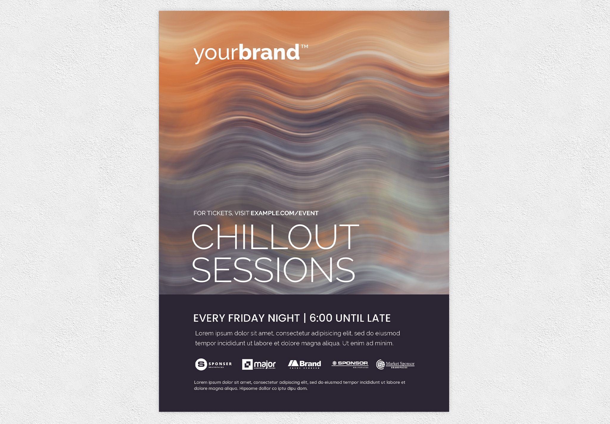 Minimal Nightclub Flyer PSD Template