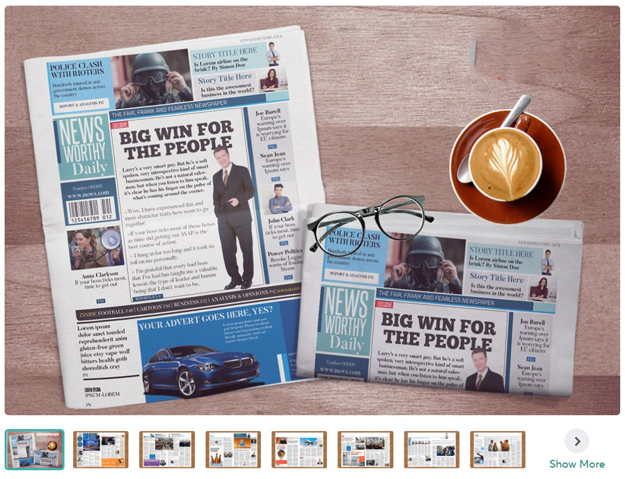 Modern INDD Newspaper Template