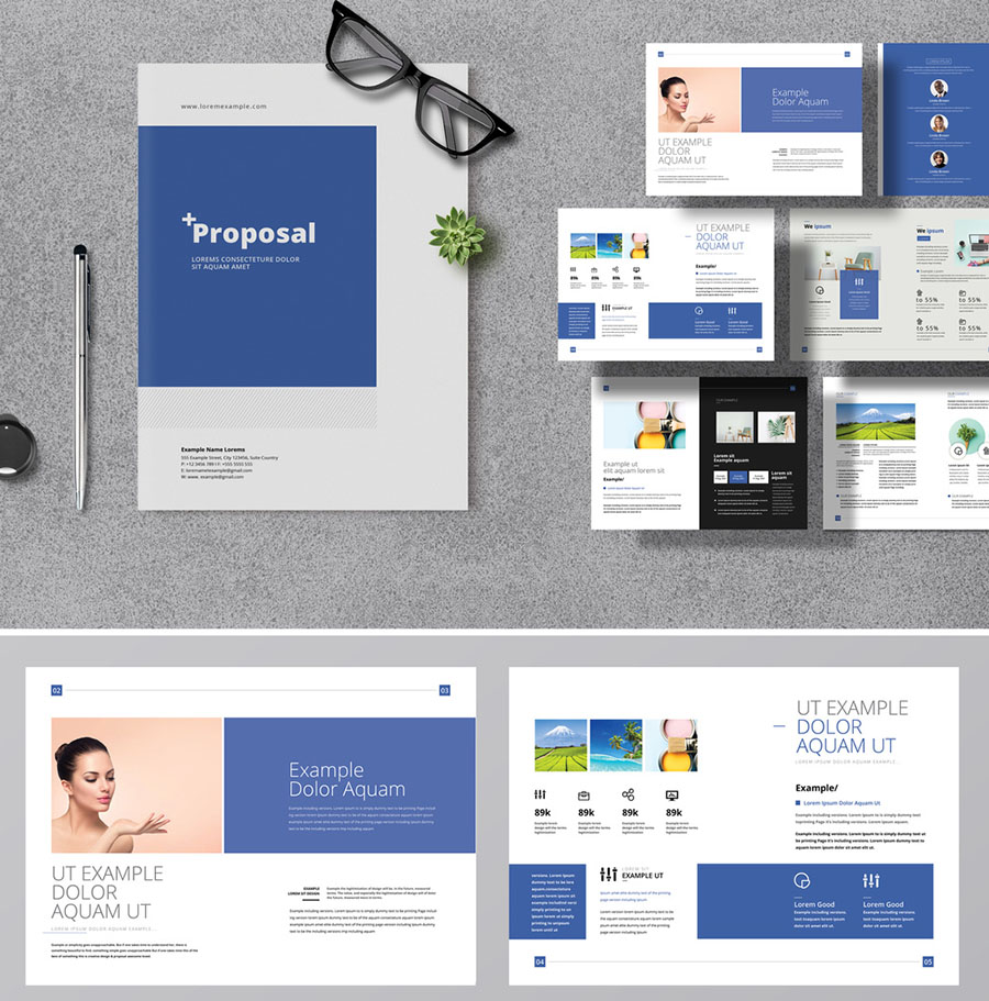 Blue Accent Minimal Creative Proposal Layout