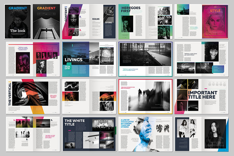 Gradient Magazine InDesign Template