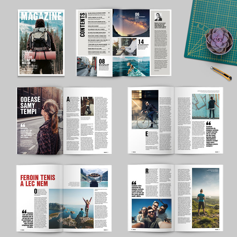 Black and White Magazine Layout