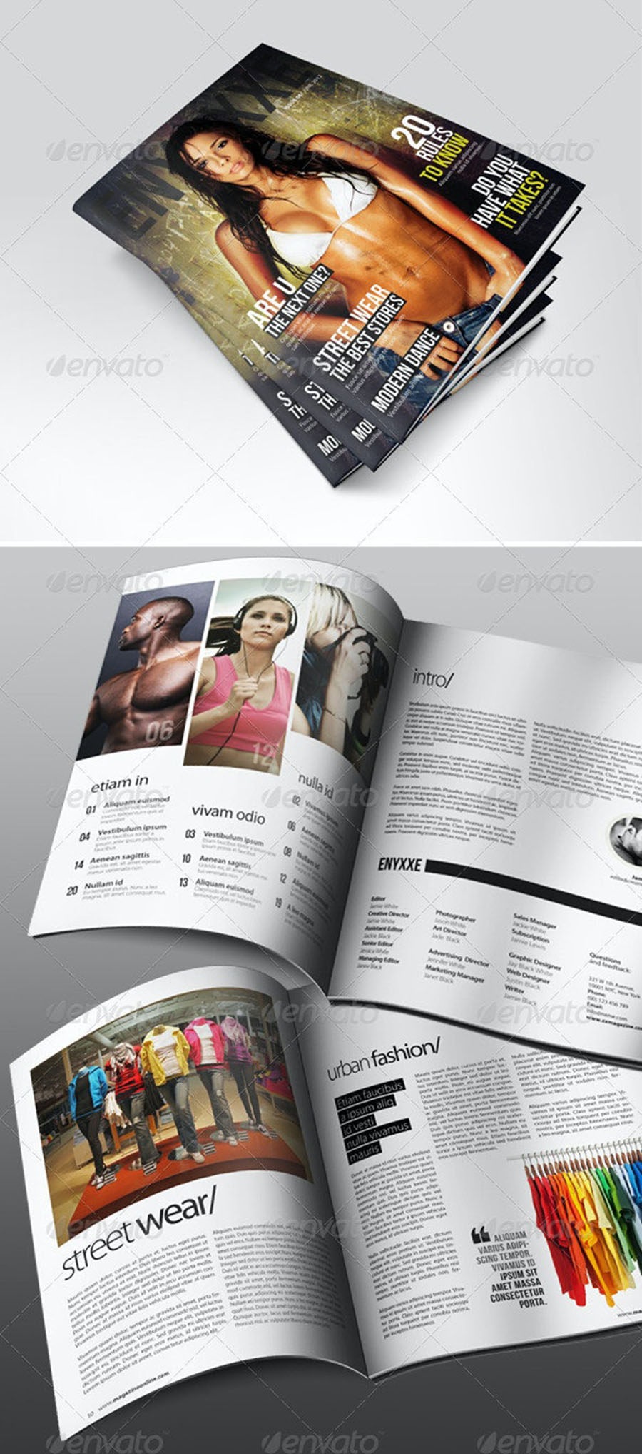 Professional InDesign Magazine Template