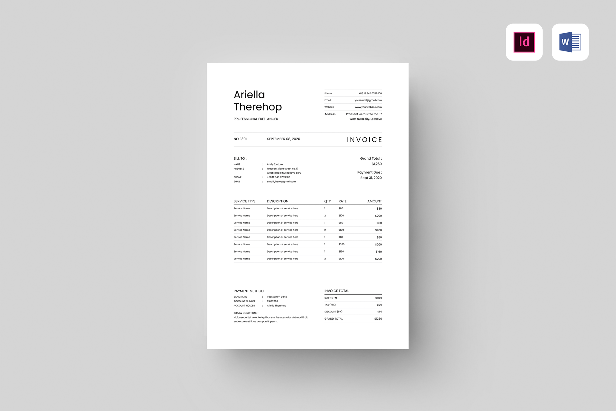 Professional Invoice Template