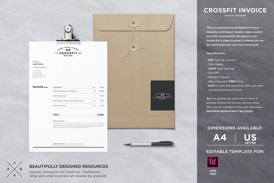Crossfit Invoice Template