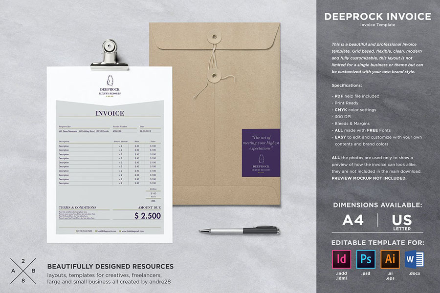 Deeprock Invoice Template