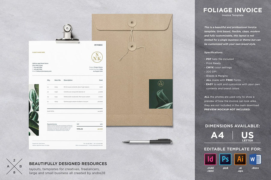 Foliage Invoice Template