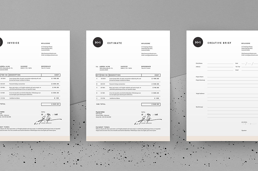Invoice + Estimate + Brief