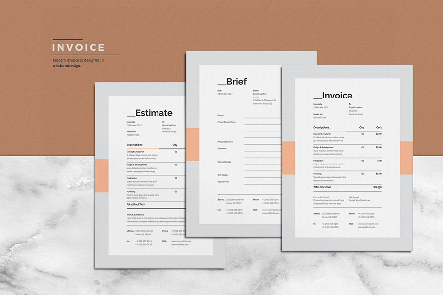Modern Brief - Estimation - Invoice