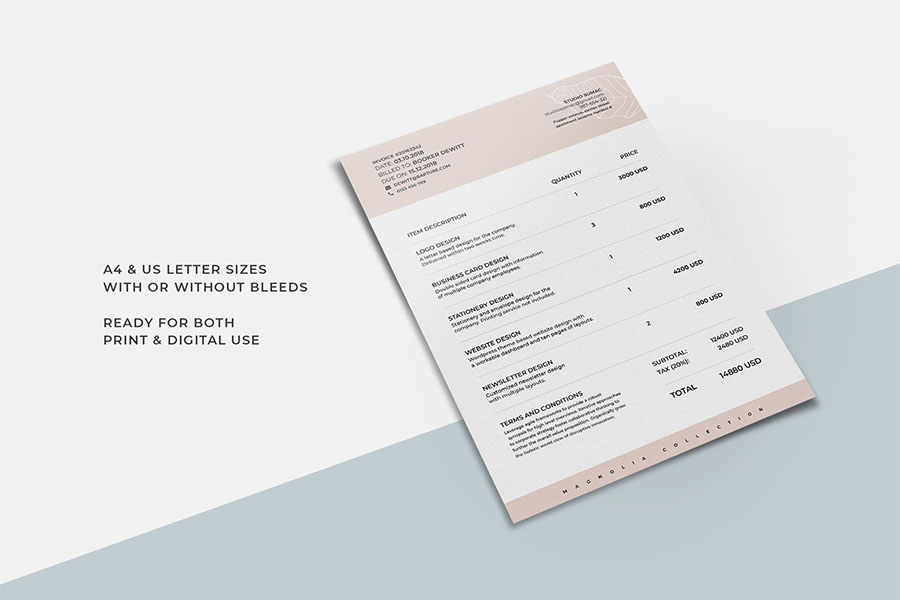Magnolia Invoice Template