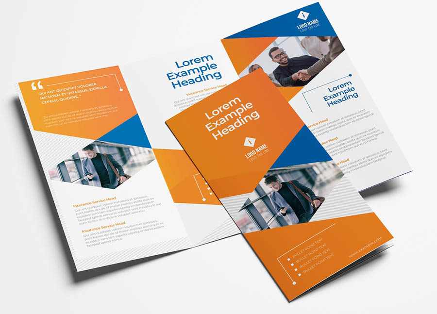Business Trifold Leaflet with Modern Corporate Style