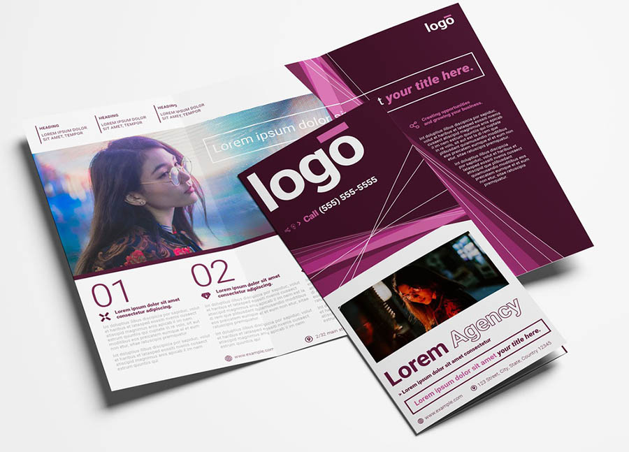 Multipurpose Trifold Brochure with Creative Layout