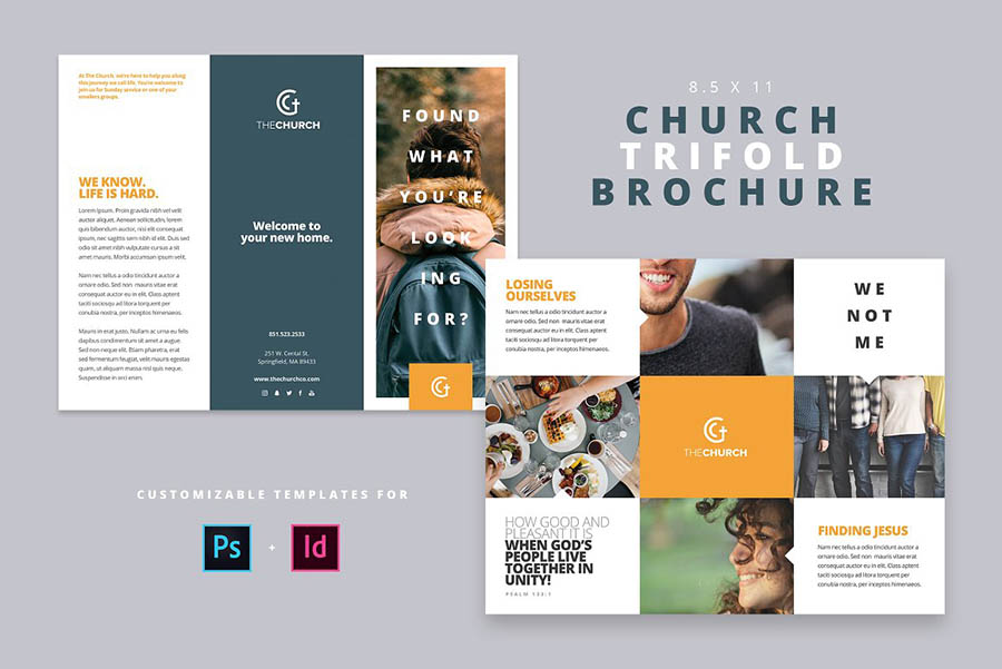 Modern Church Trifold Brochure
