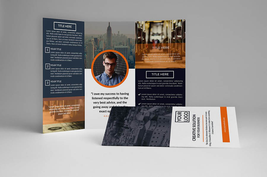 Biru Trifold Brochure