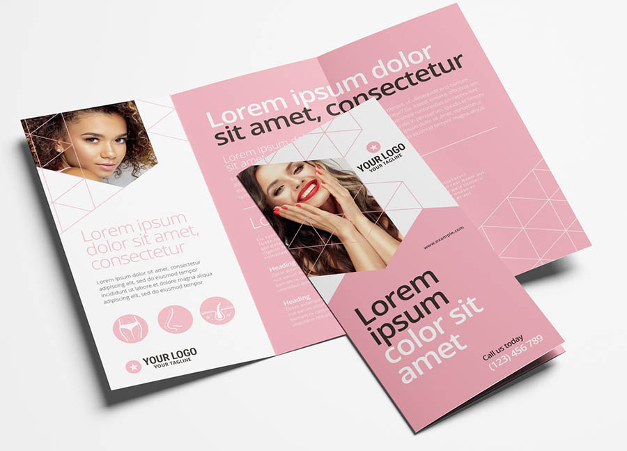 Trifold Brochure for Cosmetic Services & Beauty Spas