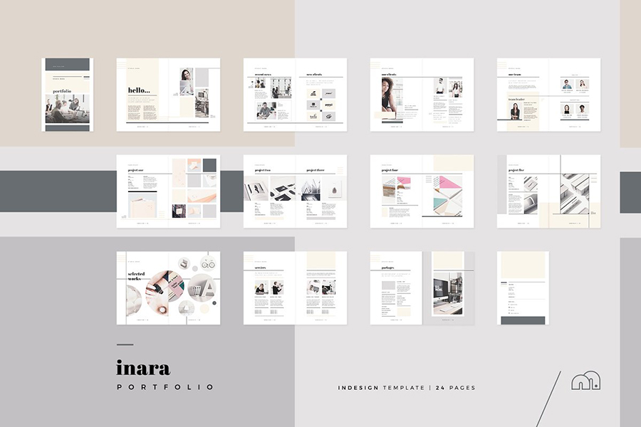 Inara InDesign Portfolio Template