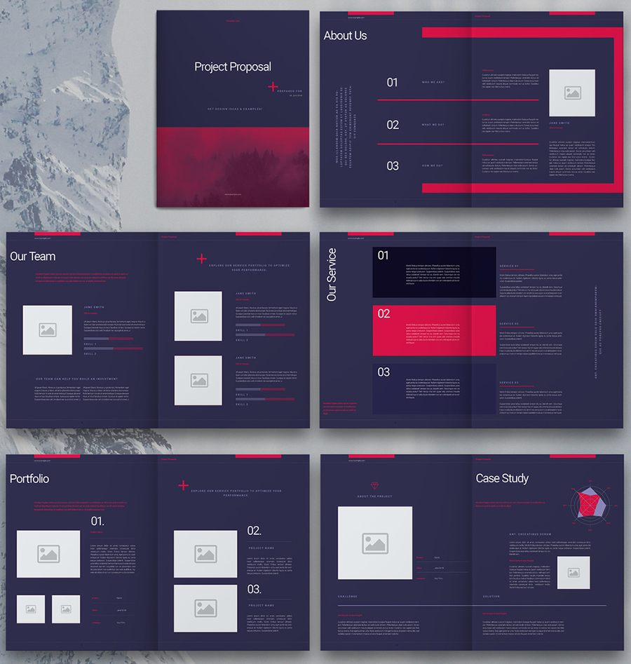 Purple Business Proposal Layout