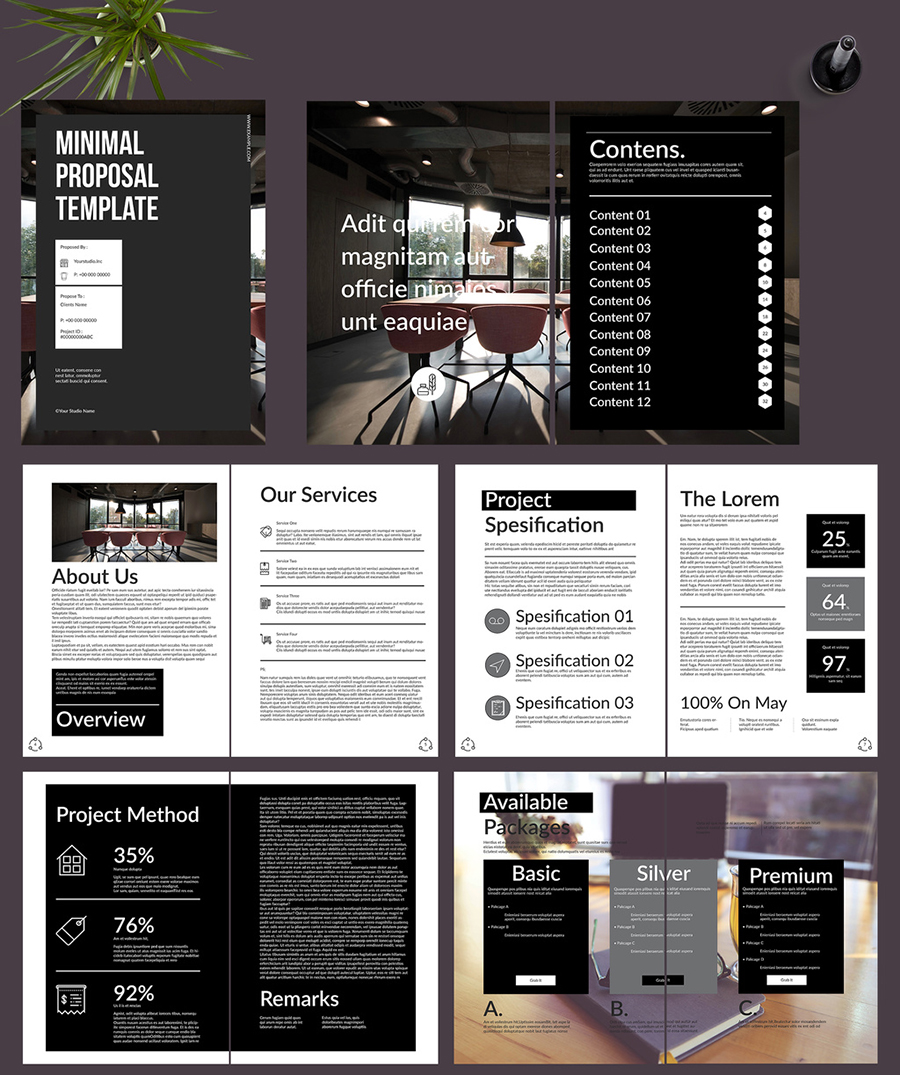 Grayscale Proposal Layout