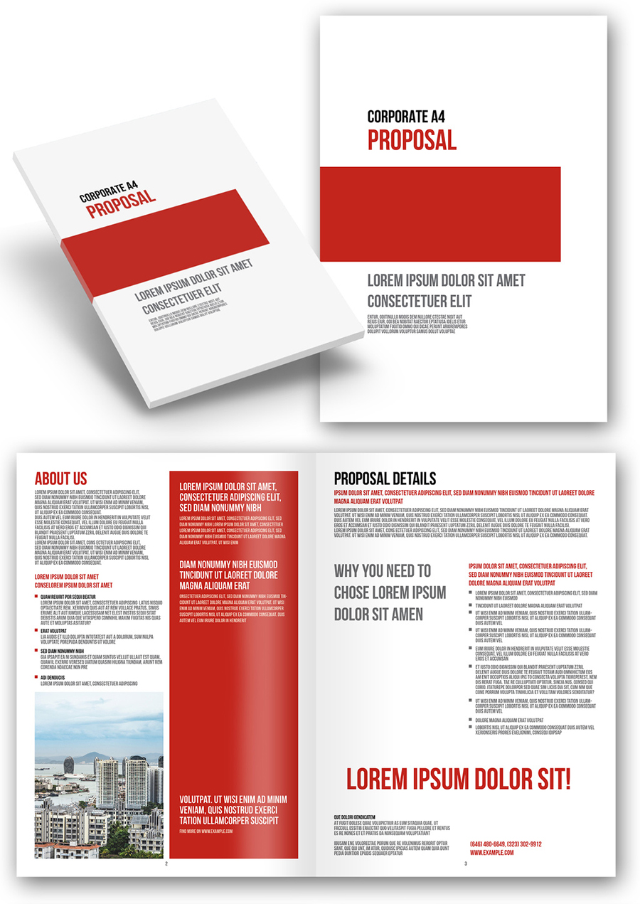 Corporate Proposal with Red Accents