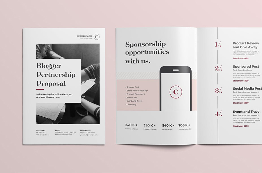 Blogger Proposal Template