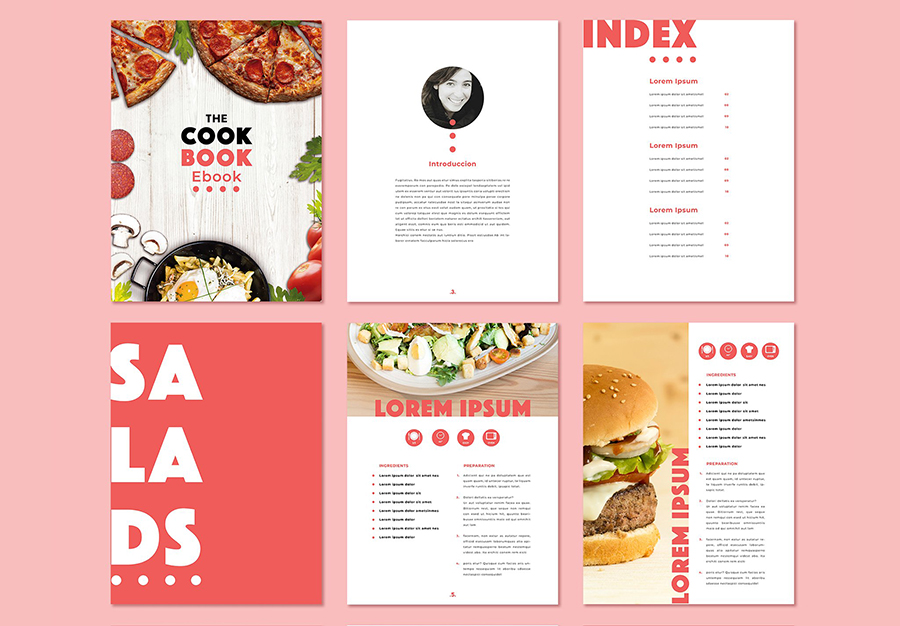 Peach Color Recipes eBook Layout